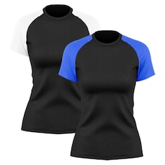 Camiseta Whats Wear Raglan com Proteção Solar UV - 2 unidades - Feminina - Foto 1