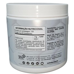 Creatina Monohidratada Nutrata 100% Pura - 300g - Foto 3