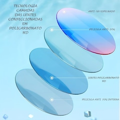 Óculos de Natação Gold Sports Snake Pro Performance 5.0 - Adulto - Foto 6