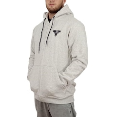 Jaqueta de Moletom com Capuz Fallen Logo Off White - Masculino - Foto 3
