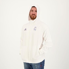 Jaqueta Corta Vento com Capuz do Real Madrid adidas - Masculina - Foto 2