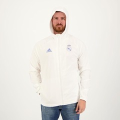 Jaqueta Corta Vento com Capuz do Real Madrid adidas - Masculina - Foto 5