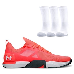 Kit Tênis Under Armour Tribase Cross + Pct Meias Quíron - Unissex - Foto 1