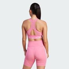 Top Fitness com Bojo adidas Médio Suporte Powerreact 3-Stripes - Feminino - Foto 4