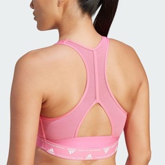 Top Fitness com Bojo adidas Médio Suporte Powerreact 3-Stripes - Feminino - Foto 8