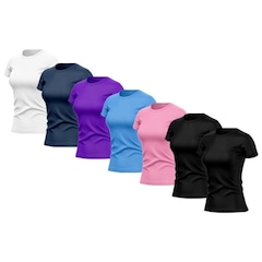 Kit de Camisas Térmica Adriben Dry Fit com Proteção Solar Uv - 7 Unidades - Feminina - Foto 4