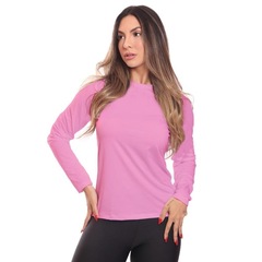 Kit de Camisas Térmica Adriben Dry Fit Manga Longa com Proteção Solar - 3 Unidades - Feminino - Foto 4