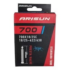 Kit de Câmara de Ar Arisun 700 x 18/25 48 mm - 4 unidades - Foto 3