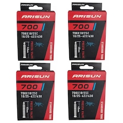 Kit de Câmara de Ar Arisun 700 x 18/25 48 mm - 4 unidades - Foto 1
