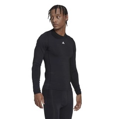 Camiseta adidas Manga Longa Treino Techfit - Masculina - Foto 5