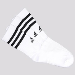 Kit Meia Cano Alto adidas 3S - 3 Pares - - Foto 3