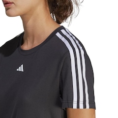 Camiseta Feminina adidas Manga Curta Essentials 3 Listras - Foto 4
