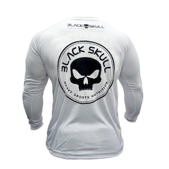 Camiseta Black Skull Manga Longa Dry Fit - Masculina - Foto 4