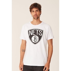 Camiseta NBA Estampada Big Logo Brooklyn Nets Casual - Masculina - Foto 1