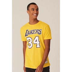 Camiseta Mitchell & Ness Estampada Los Angeles Lakers Shaquille O''''Neal - Masculina - Foto 1