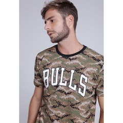 Camiseta NBA Estampada Chicago Bulls Casual - Masculina - Foto 2