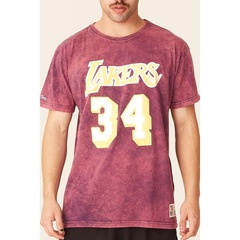 Camiseta Mitchell & Ness Estampada Los Angeles Lakers Shaquille O''''Neal - Masculina - Foto 3