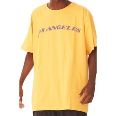 Camiseta NBA Plus Size Estampada Los Angeles Lakers - Masculina - Foto 3