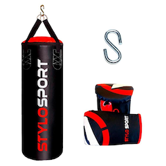 Kit Stylo Sport: Saco de Pancada 90 cm Profissional + Luva Bate Saco Infantil - Foto 1