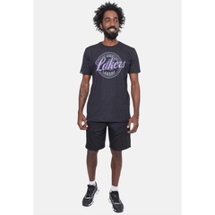 Camiseta Nba Metal Team Los Angeles Lakers - Masculina - Foto 4