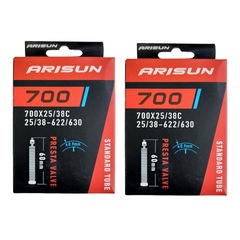 Par Câmara de Ar 700 X 25/38 Bike Arisun Bico Fino 60 Mm - Foto 1