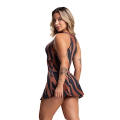 Macaquinho Mvb Modas Short Saia Estampado - Feminino - Foto 3