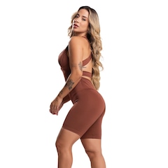 Macaquinho Mvb Modas Curto com Bojo Suplex Estampado - Feminino - Foto 2