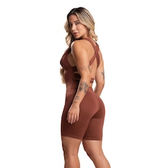 Macaquinho Mvb Modas Curto com Bojo Suplex Estampado - Feminino - Foto 3