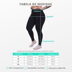 Kit Calças Legging Dellas Fit Zero Transparência Proteção Uv Academia Treino - 3 Unidades - Feminina - Foto 3