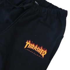 Calça De Moletom Thrasher Flame Mini Logo - Masculina - Foto 2