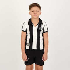 Kit Uniforme do Botafogo Futfanatics Retro: 1 Calção + 1 Camisa Polo - Infantil - Foto 1