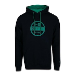 Blusão de Moletom com Capuz New Era Canguru Basico Sazonal - Masculino - Foto 1