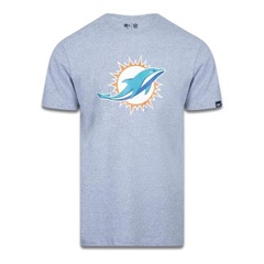 Camiseta New Era Miami Dolphins Logo Time Nfl - Masculina - Foto 1