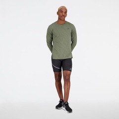 Camiseta New Balance Q Speed Jacquard Manga Longa - Masculina - Foto 5