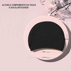 Touca de Natação Gold Sports Gota Ultra Soft com Cobertura das Orelhas - - Foto 2