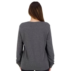 Blusão de Moletom sem Capuz adidas Logo Linear - Feminino - Foto 3