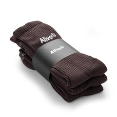 Kit Meias Cano Alto Alive Logo - 34 Ao 46 - 3 Pares - Adulto - Foto 2