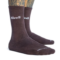 Kit Meias Cano Alto Alive Logo - 34 Ao 46 - 3 Pares - Adulto - Foto 3