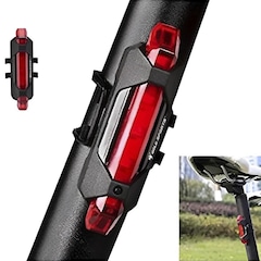 Lanterna de Bike Gold Sports Traseira Led Clear Vision 4 Modos de Funções Cabo Usb Recarregável - Foto 4