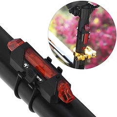 Lanterna de Bike Gold Sports Traseira Led Clear Vision 4 Modos de Funções Cabo Usb Recarregável - Foto 5