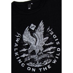 Regata HD Juvenil Estampada Eagle Preta - HD - Foto 2