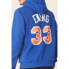 Blusão De Moletom Mitchell & Ness Fechado Com Capuz New York Knicks Patrick Ewing - Masculino - Foto 3