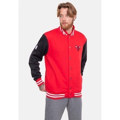 Blusão de Moletom com Capuz Nba Canguru Aberto Chicago Bulls - Masculino - Foto 1
