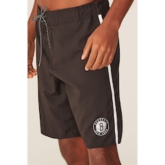 Bermuda Boardshort NBA Com Elástico Brooklyn Nets - Masculina - Foto 1