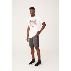 Bermuda NBA Sintética Chicago Bulls - Masculina - Foto 5