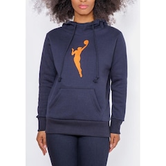 Blusão De Moletom Com Capuz WNBA Fechado Jumpman Preto - Feminino - Foto 1