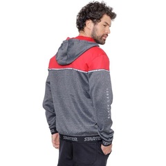 Blusão de Moletom Starter com Capuz Aberto - Masculino - Foto 3