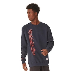 Blusão De Moletom Mitchell & Ness Fechado Gola Careca Branded - Masculino - Foto 5