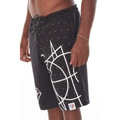 Bermuda Nba Moletom Diamond Preta - Nba - Foto 2