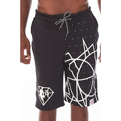 Bermuda Nba Moletom Diamond Preta - Nba - Foto 1